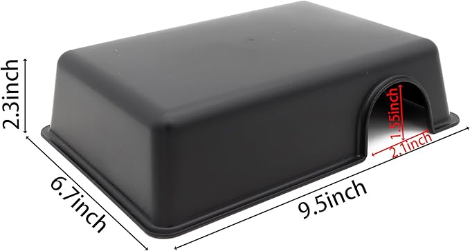 Reptile Hide Box Snake Hide Feel Secure and Safe, Gecko Hide (Black, Large 2 Pcs)