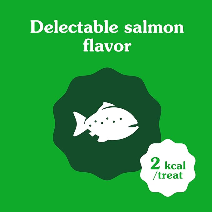 Greenies Feline Smartbites Skin & Fur Health Crunchy and Soft Cat Treats, Salmon Flavor, 16 oz. Tub