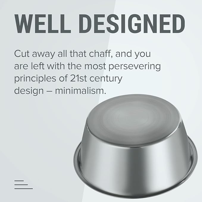 URBUDDIES 1.1 Gallon Extra Large Dog Bowls, 2 Pack, XL Stainless Steel Dog Water Bowls for XLarge Dogs, Polished, Dishwasher Safe, Easy to Clean