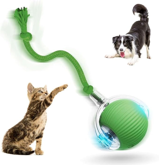 Interactive Cat Toys Balls for Indoor Cats, 2025 New Motion Activated Cat Balls with 360° Smart Automatic Rolling Moving for Bored Kitten Pet Cats Dogs (Green)