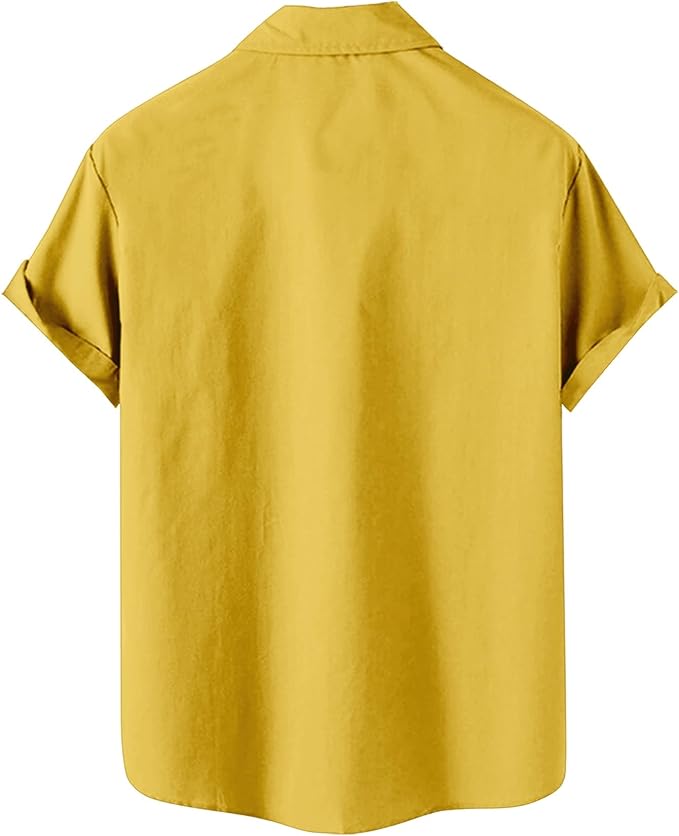 Men’s Hawaiian Shirt Western Cowboy Symmetrical Print Short Sleeve Button Down Casual Beach Holiday Summer Shirt