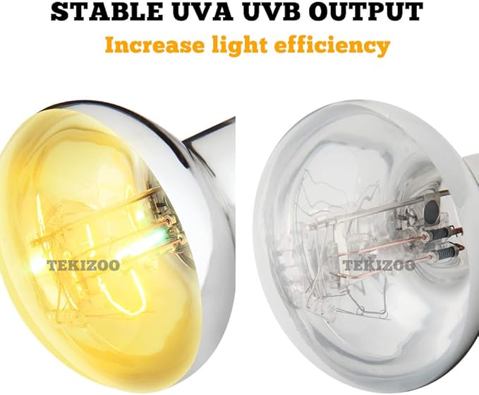 UVA UVB Sun Lamp High Intensity Self-Ballasted Heat Basking Lamp/Light/Bulb for Reptile and Amphibian (80W)