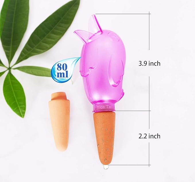 Self Watering Spikes Plant Watering Devices for Plant Growth Self Watering Planter Insert Cute Bird Watering Stakes 4 Packs