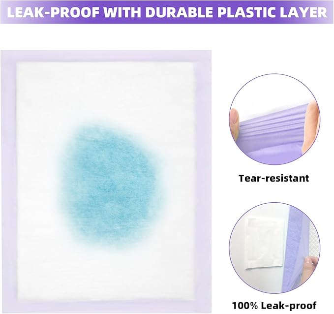 IMMCUTE Cat Pads 16.9" X 11.4", 30 Ct | Pee Pads for Cats | Thickened 6-Layer Super Absorbent Pads | Pee Pads for Tidy Cats Breeze Litter System | Cat Pee Pads