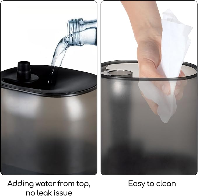 OIIBO Reptile Fogger Humidifier with Timing, 4L Large Digital Reptile Fogger Terrarium Humidifiers with Double Extension Tube Automatic Reptile Misting System