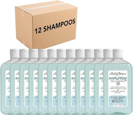 Bobbi Panter Moisturizing Dog Shampoo, Moisturizes and Enriches Dogs Skin & Fur, Soft Sea Air Fragrance, Concentrated 30:1, Made in The USA, 14 oz. (Case of 12)