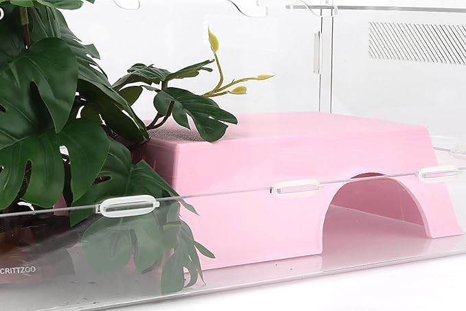 Snake Hide, Leopard Gecko Tank Accessories for Reptile Ball Python Crested Gecko Lizard Bearded Dragon - PinkHideXL