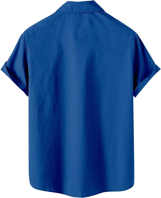 Men’s Hawaiian Shirt Western Cowboy Symmetrical Print Short Sleeve Button Down Casual Beach Holiday Summer Shirt