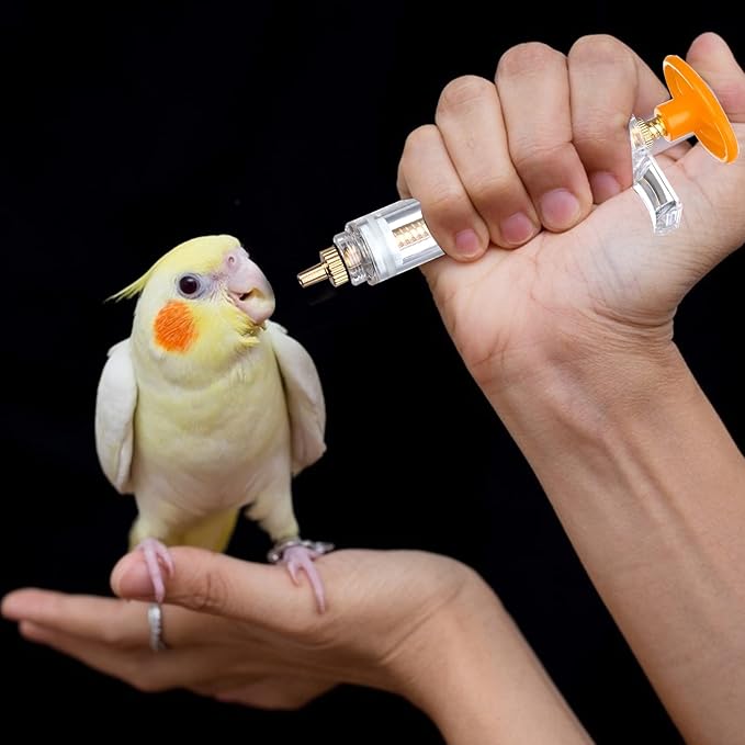 OBANGONG 7 Pcs Bird Feeding Syringe Feeding Tubes for Baby Birds Feeding Spoon used for Pet Sick Bird Parrot feed milk and medicine,20ml,10ml