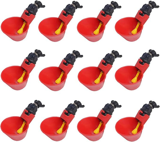 DoubleWood 12Pack Fully Automatic Poultry Drinking Machine Chicken Drinking Watering Cups (12)