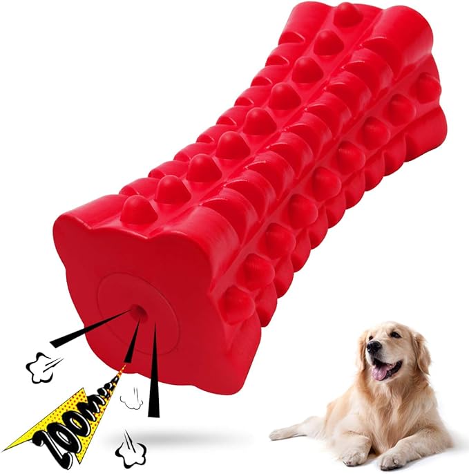 VANFINE Indestructible Squeaky Dog Toy – Tough Rubber Chew Toy for Aggressive Large Dogs, Durable and Safe for Interactive Play