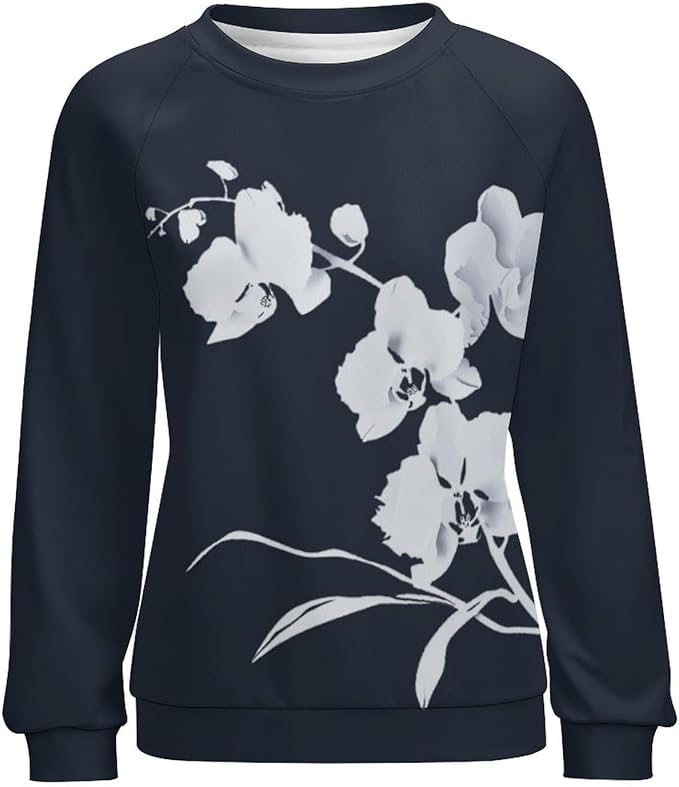 Womens Long Sleeve Tops Y2k Japanese Art Print Sweatshirts Fall Pullover for Women Crewneck Vintage Shirts Boho Tops
