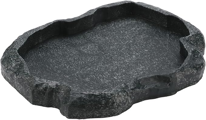 Tortoise Water Dish, 7.1 * 5.5 * 0.8in Reptile Water Dish，Reptile Food Dish Suitable for The Feeding and Watering Needs of Various Pets