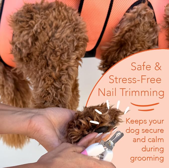 Haminway Pet Grooming Hammock – Large Dog Grooming Sling for Nail Trimming, Bathing & Ear/Eye Care – Pink