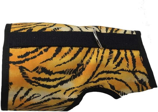 Kitty Holster Cat Harness – Secure Cat Harness for Walking, Soft Cotton Cat Accessories, Comfortable Fit, Strong Hook-and-Loop Closure, Made in USA – Tiger Stripe, XS