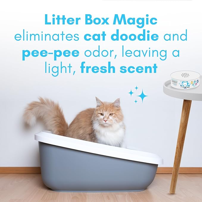 Cat Deodorizer Jar (16 Oz, Pack of 3) Fresh Scent - Air Freshener for Pet Smells from Litter Box - Odor Removing Litterbox Gel In A Jar - Odor Eliminator to Freshen Air