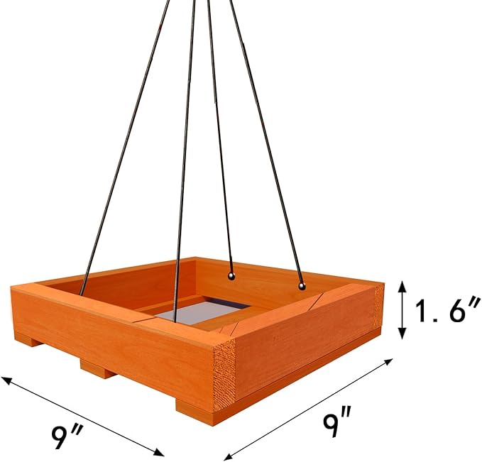 Platform feeders,Wooden Hanging Bird Feeder,Seed Feeder,Bird feeders for Outdoors,Wildlife Birds Feeders