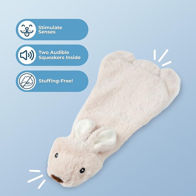 Best Pet Supplies Squeaky Dog Toys with Soft Durable Fabric for Small, Medium and Large Pets Interactive Toy for Indoor Play, Supports Active Biting and Play - Hare, Pig, Small