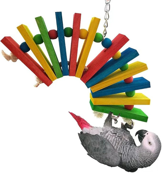 YF-ANEN Bird Chew Toys - Parrot Cage Bite Toy Wooden Blocks Bird Parrot Toy for Small and Medium Cockatoos and Various Birds