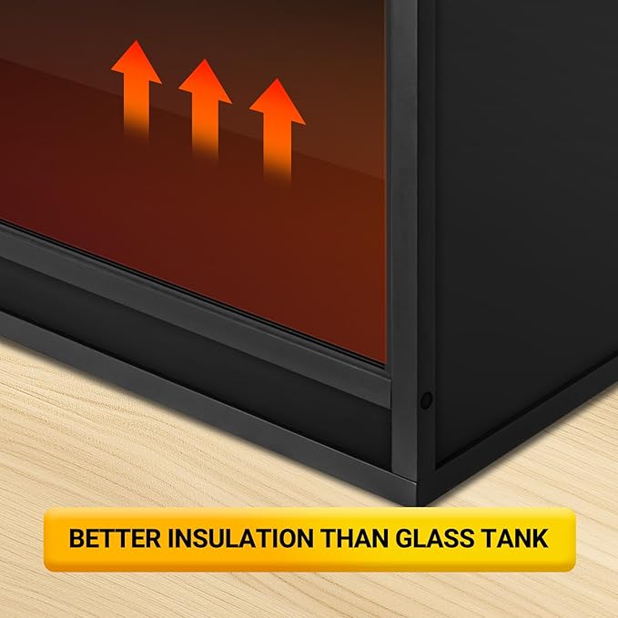 REPTI ZOO Reptile Enclosure 48x24x24 inch, 4x2x2 120 Gallon Bearded Dragon Tank, Reptile Terrarium for Ball Python Snake Gecko Turtle, Light Weight Wooden Habitat Cage