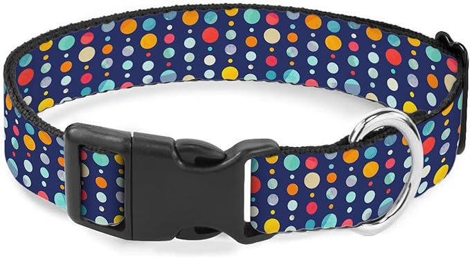 Colorful Polka Dots Dog Collar Pet Neck Strap for Small Medium Large Dogs Soft Adjustable Buckle