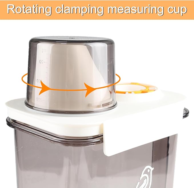 Bird Seed Storage 2L Airtight Pet Food Storage Containers Plastic Bird Food Container with Measuring Cup BPA Free Dog Food Containers for Dry Food Leakproof Seed Storages Container,Cat Bird