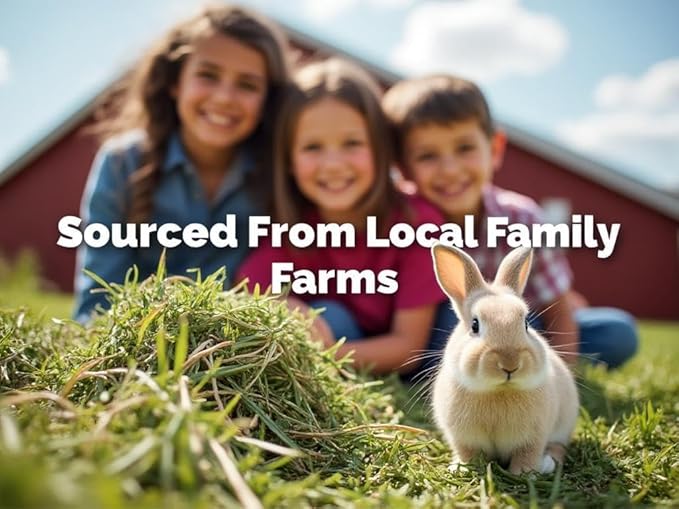 Blue Mountain Hay High-Altitude Teff Grass Hay, 50lb Easy Flake Box - Low NSC & High Fiber for Easy Digestion and Weight Management - Ideal for Horses, Goats, Rabbits, Guinea Pigs & Other Small Pets