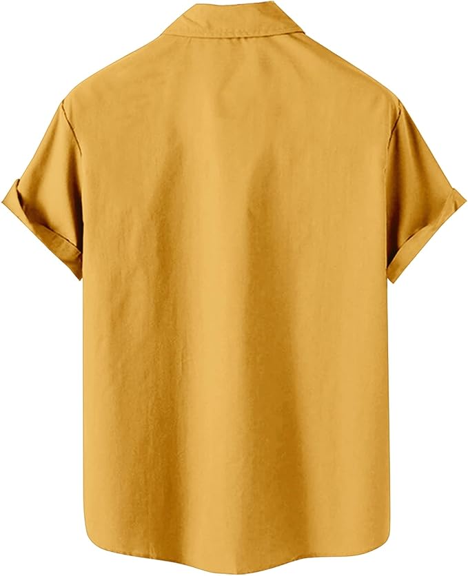 Men’s Hawaiian Shirt Western Cowboy Symmetrical Print Short Sleeve Button Down Casual Beach Holiday Summer Shirt