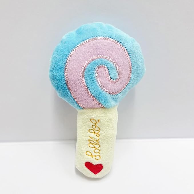 Dog Toys for Small Dogs, 4 Packs Cute Chew Toys for Puppy, Durable Soft Plush Interactive Small Dog Toys, Blue Stars Designs, Doggie Birthday Gifts