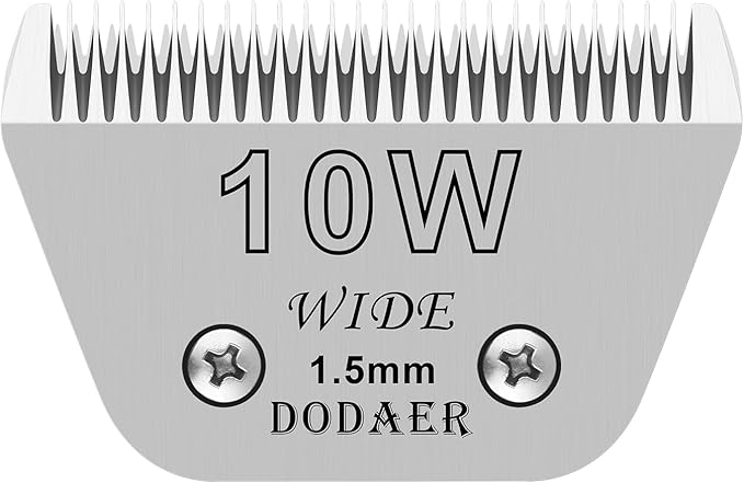10W Detachable Dog Grooming Wide Blades,Compatible with Andis,Oster A5,Wahl KM10 Series Clippers,Cut Length 1/16”(1.5mm)