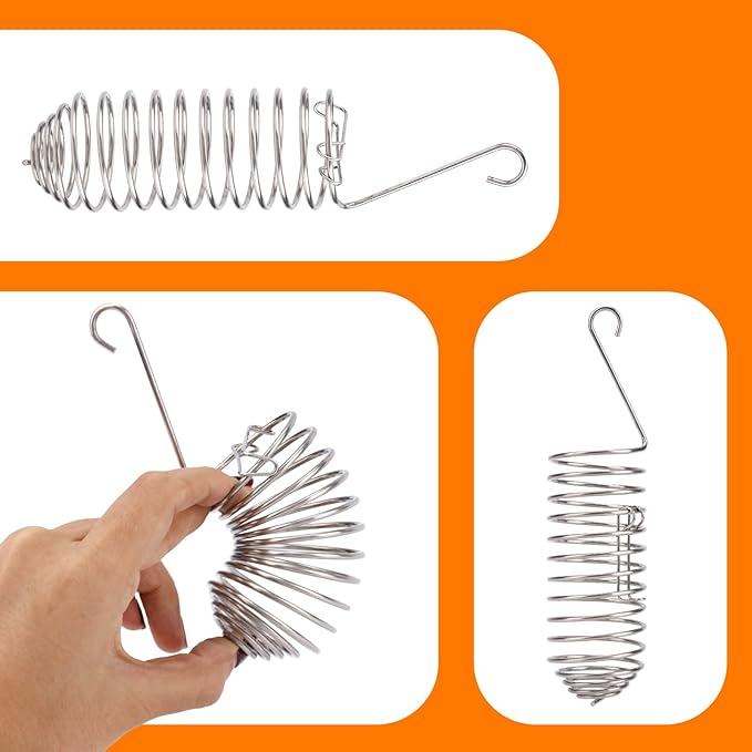 2pcs Bird Treats Holder, Stainless Steel Parrot Food Holder Hanging Basket Cage Accessories Bird Foraging Chew Toy Corn Cob Fruit Vegetable Millet Feeder for Macaw Cockatoo Parakeet Canary