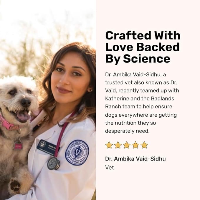 BADLANDS RANCH by Katherine Heigl- Superfood Complete, Air-Dried Adult Dog Food - High Protein, Zero Fillers, Superfood Nutrition (64 Ounce (Pack of 4), Beef)