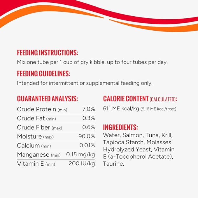 Good 'n' Tasty Triple Flavor Puree Mix-Ins Dog Food Topper Treats for All Dogs, 7 Count, Easy Single-Serve Portions, Added Protein with Salmon, Tuna and Krill, No Chicken or Beef Added