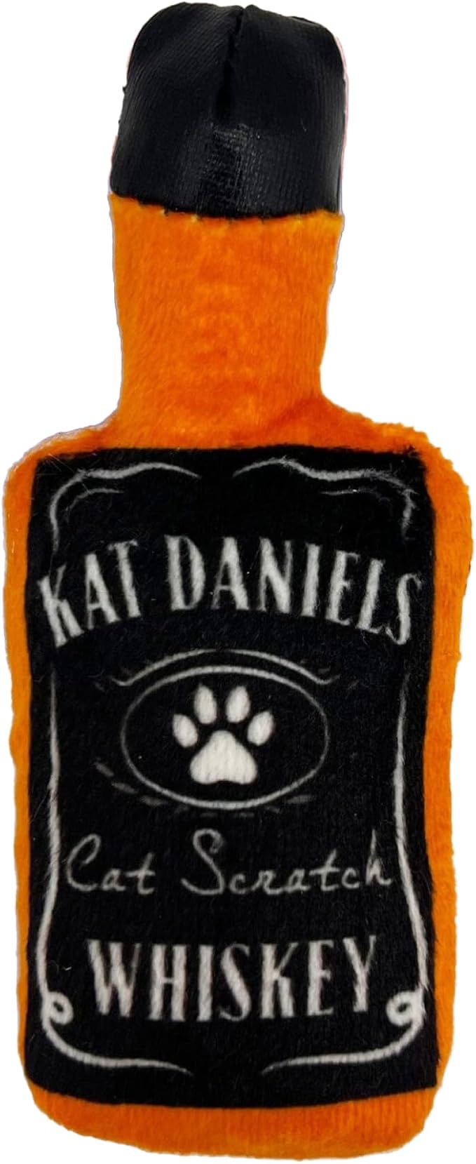 Huxley & Kent Plush Cat Toy - Interactive Catnip Toy for Cats & Kittens - Soft Kitty Toy with Crinkle & Catnip - Fun Indoor Play Toy - Kat Daniels Whiskey