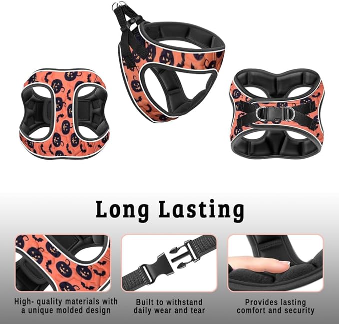 Comfort Fit Dog Harness Soft Padded No Pull Harness with Adjustable Buckles for Small Medium Large Dogs Step in Pet Vest with Easy Control Handle for Walking Jogging Running Training Dogs & Puppies