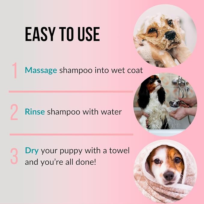 1 Gallon Tearless Puppy Shampoo and Conditioner - Anti-Itch Dog Shampoo Sensitive Skin - Coconut Oil Oatmeal Pet Shampoo for Puppies - Made in The USA