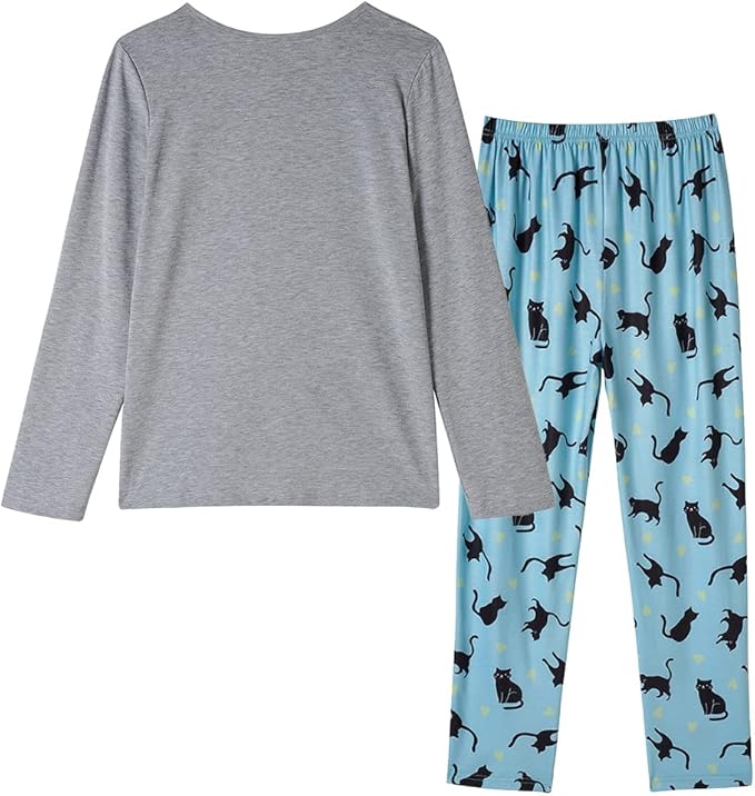 YIJIU Women's Sleepwear Long Sleeve Top and Pants Pajama Set Panda Print Nighty