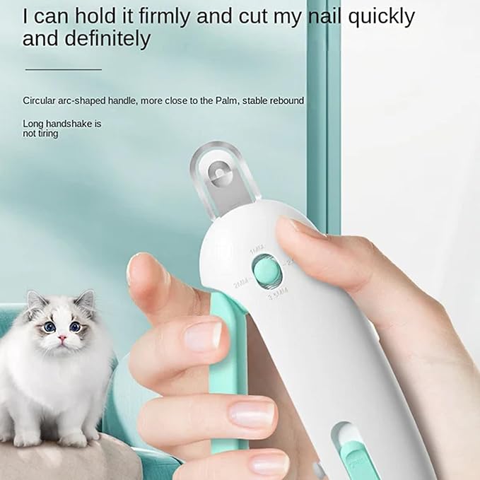 Celery Pets Nail Clippers, Adjustable Claw Clippers for Cats, Round-Hole Trimmer with Dust Storage, Safe Pet Claw Clipper Grooming Tool, Adjustable Nail Cutter for Small Large Cat/Dog (Pink+Blue)
