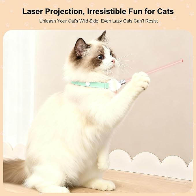 Walfront Cat Toys, Interactive Laser Cat Toys for Indoor Cats, USB Rechargeable Kitten Toy, Adjustable 9.1–13.4"(23-34cm), 2 Models & 41°Adjust Angle, Automatic Cat Toy for Chase Fun Play Exercise