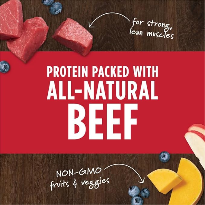 Instinct Raw Boost Mixers, Freeze Dried Dog Food Topper, Grain Free Recipe - All Natural Beef, 6 oz. Bag