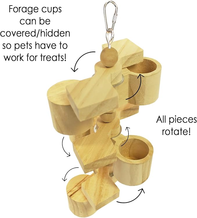 Nectar POD Forager - Small Animal Toy & Cage Accessory - Sugar Gliders, Rats, Ferrets, Birds, Squirrels, Prairie Dogs, Degus, Chinchillas, Marmosets & More