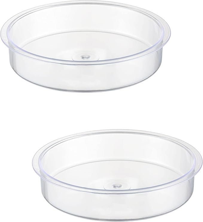 iBorn Plastic Bird Bath Bowl for Outside on Ground,Bird Water Dish Repalcement,Indoor/Outdoor Ground Bowl 6.78inch,2 Pack