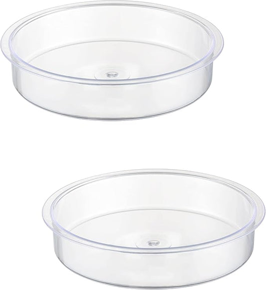 iBorn Plastic Bird Bath Bowl for Outside on Ground,Bird Water Dish Repalcement,Indoor/Outdoor Ground Bowl 6.78inch,2 Pack