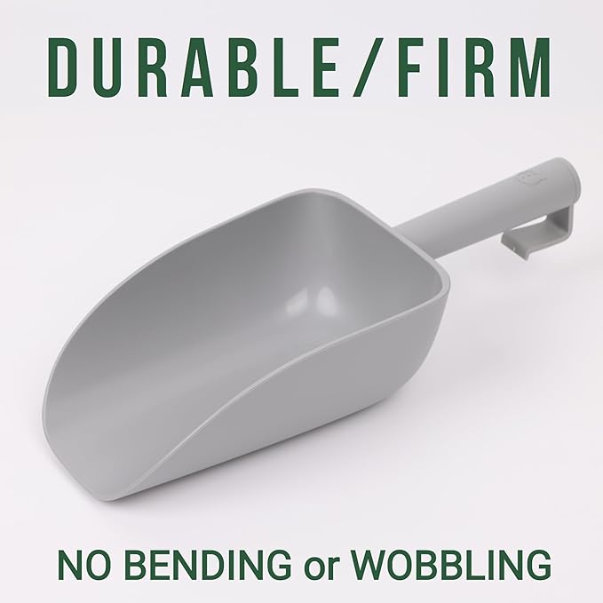 Extra Big Multipurpose Scoop– Solid Deep Scooper for Any Household – Disposing/Replacing Litter – Big Size Animal Pet Food Shovel – 44oz