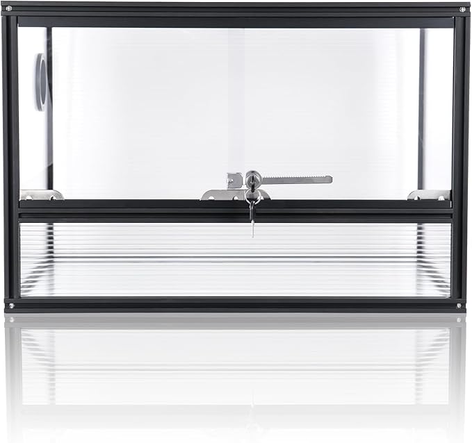 27 Gallon Bearded Dragon Tank, 24"x16"x16" Reptile Terrarium, Small Reptile Enclosure with Aluminum Frame, Mesh Top, Sliding Lock Doors