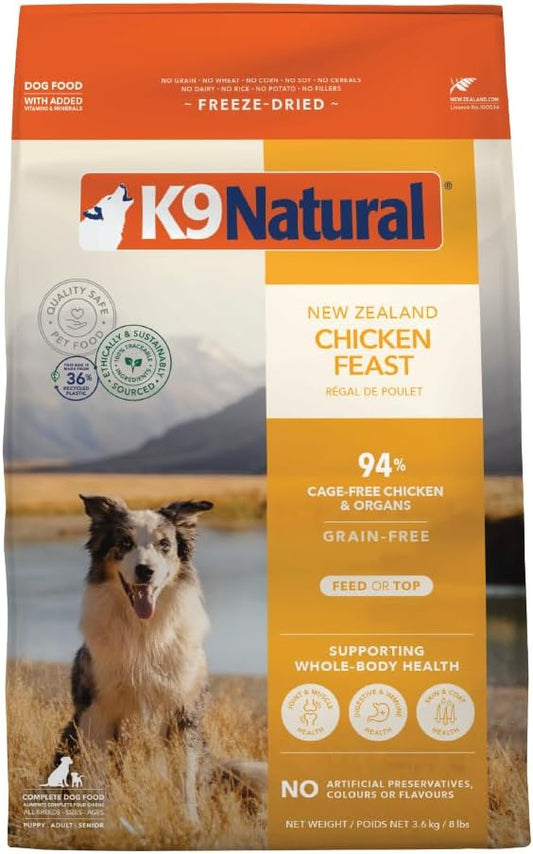 K9 Natural Freeze-Dried Dog Food Chicken Feast 8lb