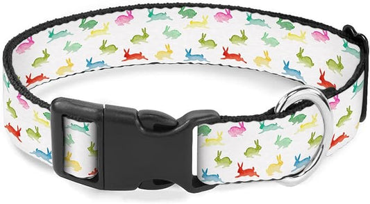 Colorful Rabbit Bunny Easter Dog Collar Soft Pet Collars for Small Medium Large Breed Dogs Cats Puppy Kitten Terrier