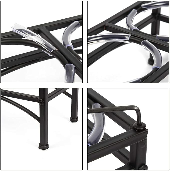 Funkeen Elevated Dog Bowls Raised Pet Feeder Cat Food & Water Diner Stand Set