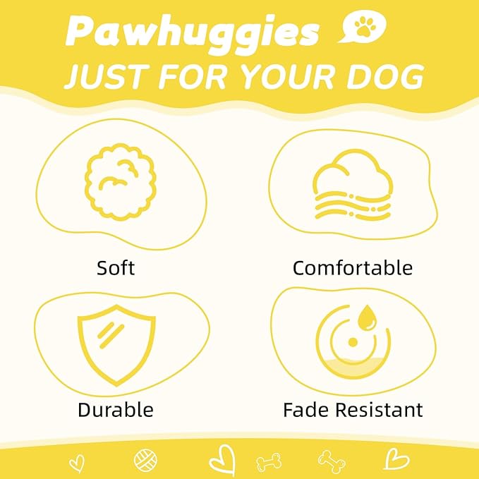 Yellow Dog Collar for Medium Size Dog, Breathable, Anti-Odor & Soft, Comfortable for Sensitive Skin Puppies, 90% Bamboo Rayon, Adjustable Quick-Release Buckle Pet Collar for Medium Breeds