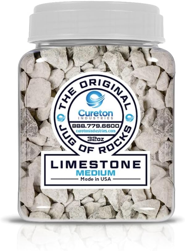 32 oz Jug of Medium Limestone Gray, 1½-3 inch Size, for Indoor Outdoor Decor, vase Filler, Candles, Art, Crafts, Aquariums, Fairy Gardens, planters, tablescapes, terrariums